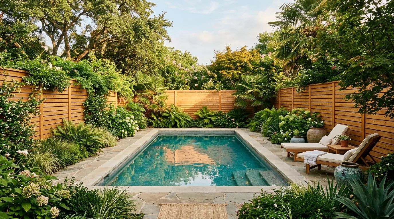 14 Private Privacy Fence Ideas for Pools to Create a Secluded Oasis